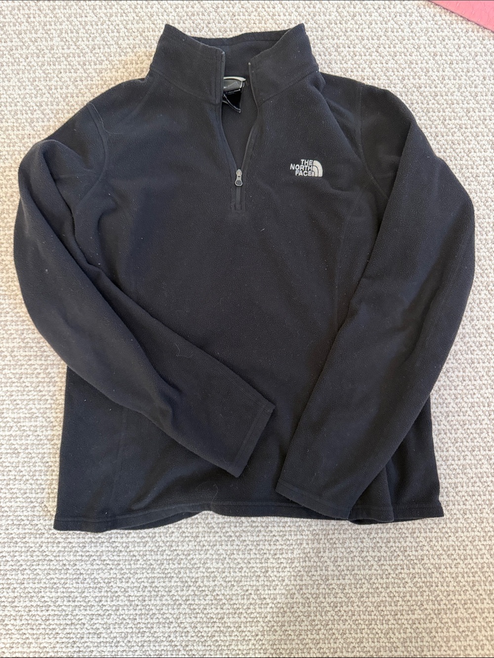 The North Face Black 1/4 Zip Fleece Pullover